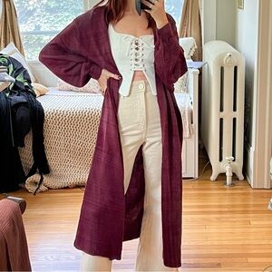 Burgundy Long Cardigan ASOS NEW